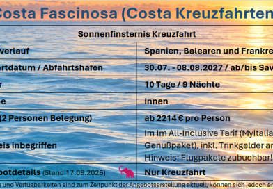 Sonnenfinsternis Cruise Fascinosa 300727