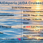 AIDAperla Karibik Dez-Feb27