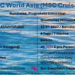 Mittelmeer Runde MSC World Asia 220127