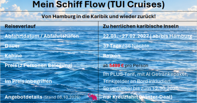 Karibik ab(bis Hamburg Flow 22012027