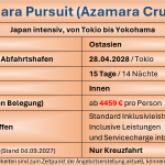 Azamara Pursuit Japan April 2028