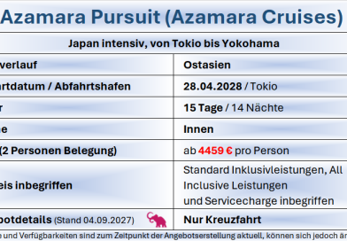 Japan intensiv Azamara Pursuit Japan 280428