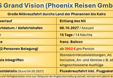 Nilkreuzfahrt MS Grand Vision Nil 08102027