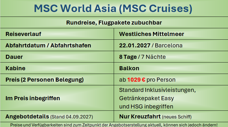 MSC World Asia 22012027
