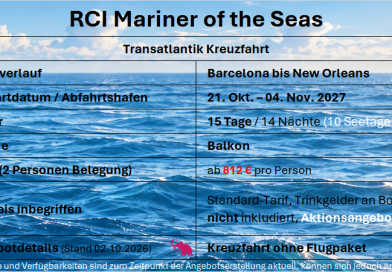 Transatlantik Kreuzfahrt RCI Mariner ots Transatlantik 21Okt27