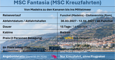 MSC Fantasia Kanaren & MM 300327
