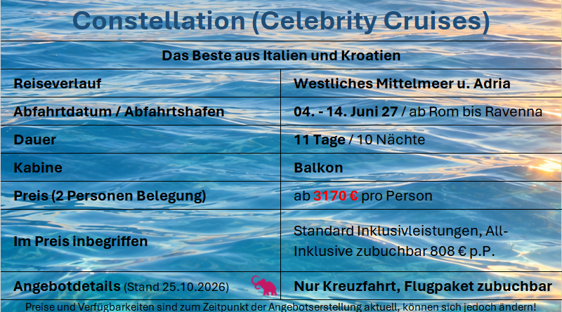 24 Celebrity Constellation MM und Adria Juni 27